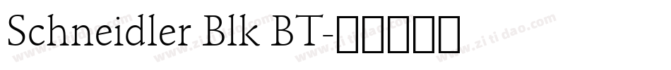 Schneidler Blk BT字体转换